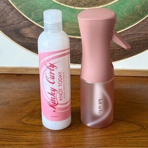 Kinky-Curly Knot Today Leave-In Conditioner + Kitsch Spray Bottle
